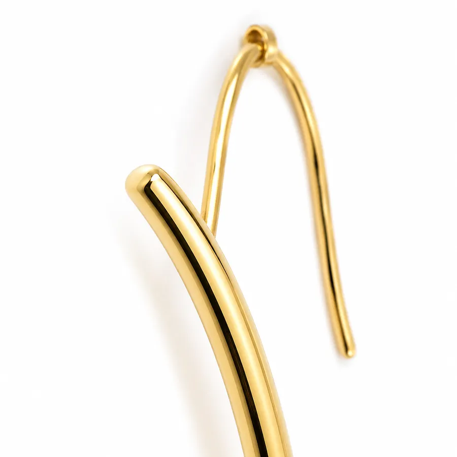 Brinco Ear Hook Dourado Minimalista
