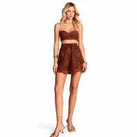 Conjunto De Renda Marrom Wildflower - imagem 3