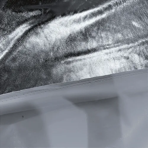 Malha Metalizada com Elastano - Prateado - 1,50m de Largura | Brilho Intenso e Efeito Foil