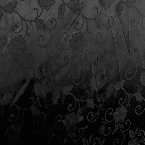 Jacquard Satin - Preto - 1,50m de Largura | Brilho Discreto e Textura para Decoração