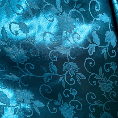Jacquard Satin - Petróleo - 1,50m de Largura | Brilho Discreto e Textura para Decoração
