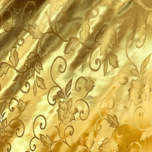 Jacquard Satin - Amarelo - 1,50m de Largura | Brilho Discreto e Textura para Decoração