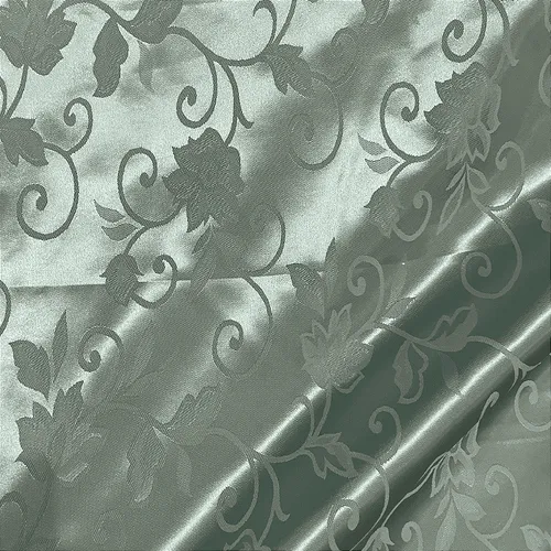Jacquard Satin - Verde - 1,50m de Largura | Brilho Discreto e Textura para Decoração