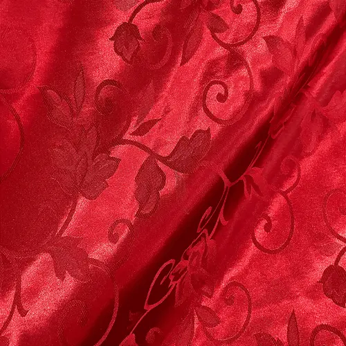 Jacquard Satin - Vermelho - 1,50m de Largura | Brilho Discreto e Textura para Decoração