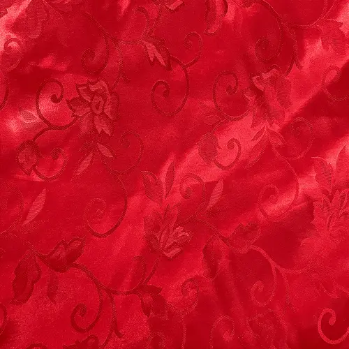 Jacquard Satin - Vermelho - 1,50m de Largura | Brilho Discreto e Textura para Decoração