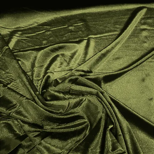 Tecido Veludo Cristal com Elastano - Verde Musgo - 1,50m de Largura | Brilho Intenso e Ajuste Perfeito