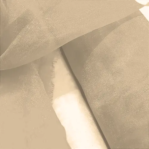 Organza Cristal - Bege - 1,50m de Largura