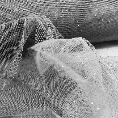 Tule Glitter - Cinza- 1,47m de Largura