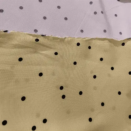 Tecido Viscose Estampada - Poá Preto Fundo Amarelo - 1,47m de Largura  | Poá 1cm | Leveza, Frescor e Caimento Fluido