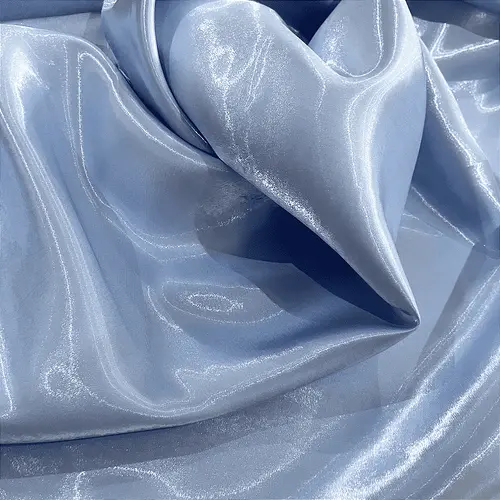 Tecido Zibeline Glow - Azul Claro - 1,50m de Largura | Brilho e Estrutura Sofisticada