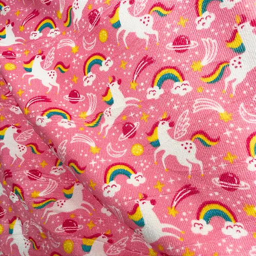 Tecido Atoalhado de Microfibra Estampado - Unicórnio - 1,47m de Largura | Alta Absorção e Secagem Rápida