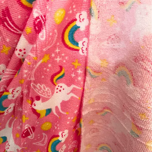 Tecido Atoalhado de Microfibra Estampado - Unicórnio - 1,47m de Largura | Alta Absorção e Secagem Rápida