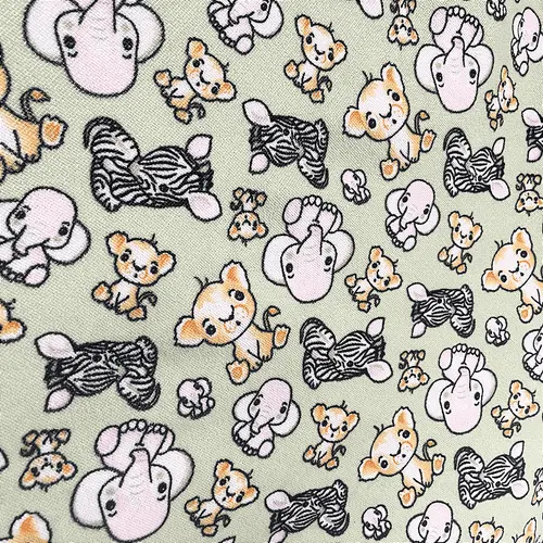 Tecido Atoalhado de Microfibra Estampado - Zoológico - 1,47m de Largura | Alta Absorção e Secagem Rápida