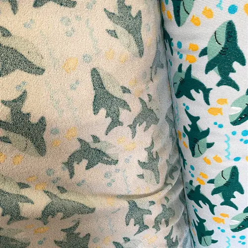 Tecido Atoalhado de Microfibra Estampado - Tubarão - 1,47m de Largura | Alta Absorção e Secagem Rápida