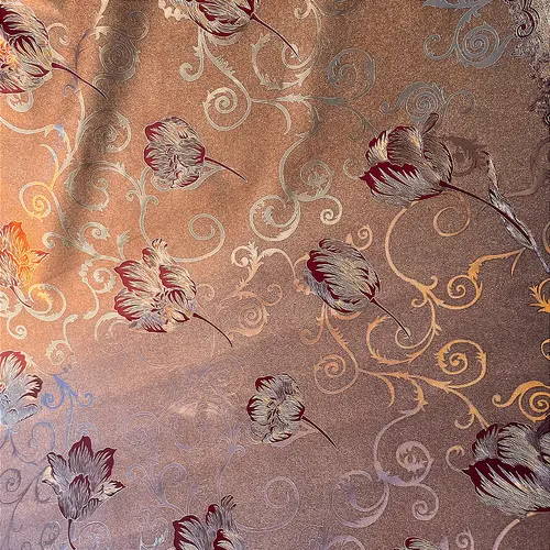 Plástico Térmico Metalizado - Floral Rose Gold - 1,40m de Largura