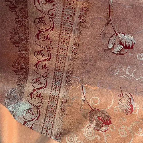 Plástico Térmico Metalizado - Floral Rose Gold - 1,40m de Largura