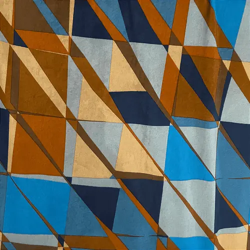 Liganete Estampada - Geométrico Azul - 1,60m de Largura