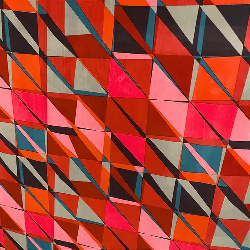 Liganete Estampada - Geométrico Tons Terrosos - 1,60m de Largura