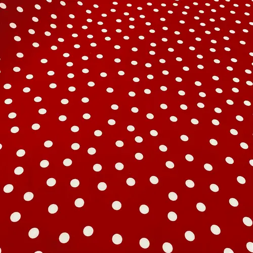 Liganete Estampada - Vermelho Poá Branco - 1,60m de Largura