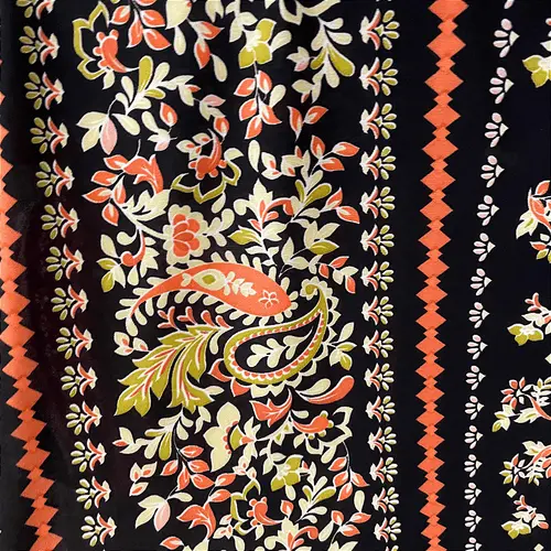 Liganete Estampada - Composê Preto Barrado dos 2 Lados - 1,60m de Largura