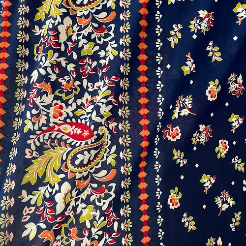 Liganete Estampada - Composê Azul Barrado dos 2 Lados - 1,60m de Largura