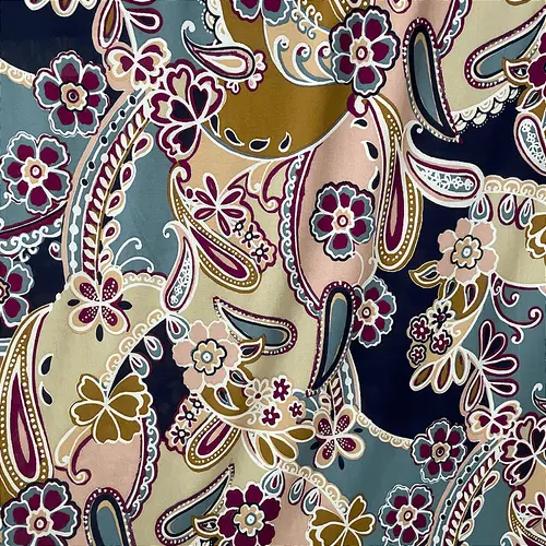 Liganete Estampada - Indiana Azul - 1,60m de Largura