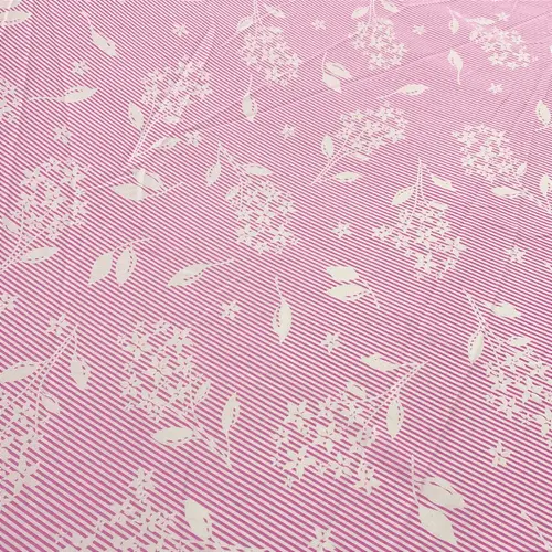Crepe Estampado Havana - Folhagem Listrado Rosa - 1,50m de Largura