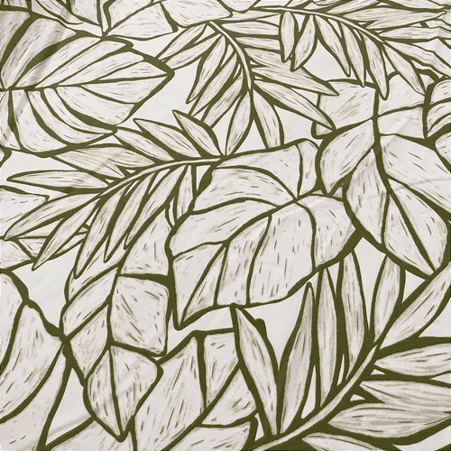Crepe Estampado Havana - Costela de Adão Verde - 1,50m de Largura