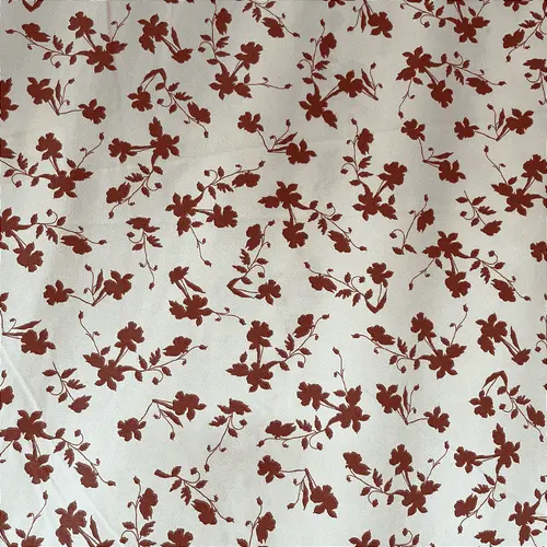 Crepe Estampado Havana - Floral Miudo Marrom - 1,50m de Largura