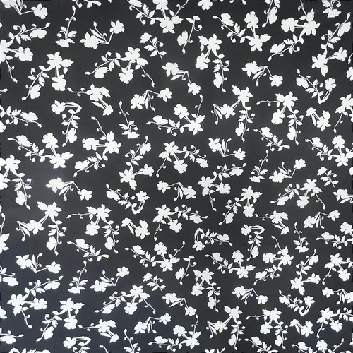 Crepe Estampado Havana - Floral Miudo Preto - 1,50m de Largura