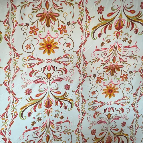 Crepe Estampado Havana - Arabesco Bege Claro - 1,50m de Largura