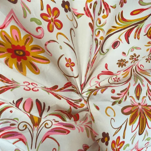 Crepe Estampado Havana - Arabesco Bege Claro - 1,50m de Largura