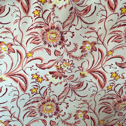 Crepe Estampado Havana - Floral Bege Claro - 1,50m de Largura