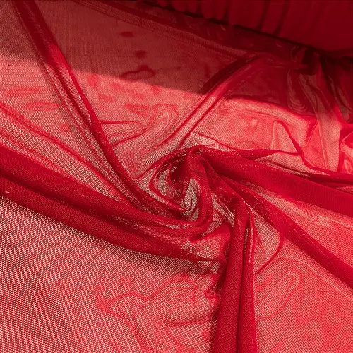 Tule de Malha - Vermelho - 1,60m de Largura