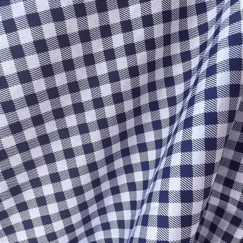 Tricoline Estampado 100% Poliéster - Xadrez Azul Marinho 7mm - 1,50m de Largura