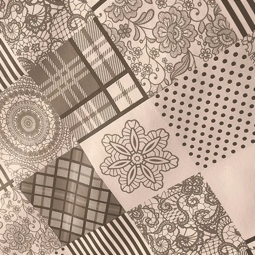 Plástico Térmico Estampado - Quadriculado Abstrato - 1,40m de Largura