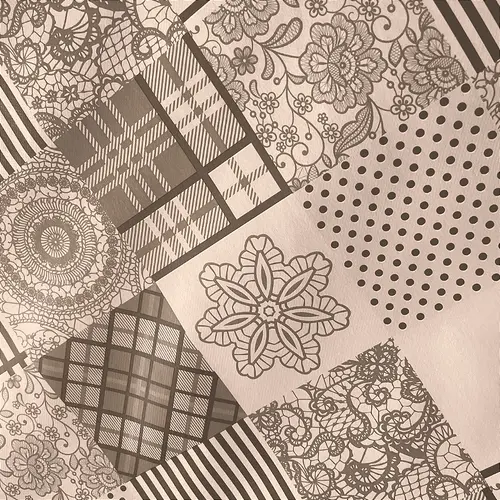 Plástico Térmico Estampado - Quadriculado Abstrato - 1,40m de Largura