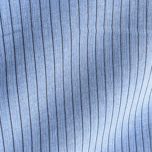 Linho Risca de Giz - Azul Claro - 1,50m de Largura