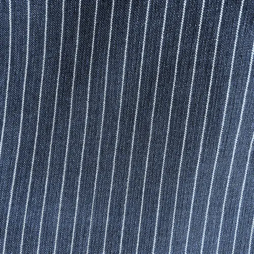 Linho Risca de Giz - Azul Marinho - 1,50m de Largura