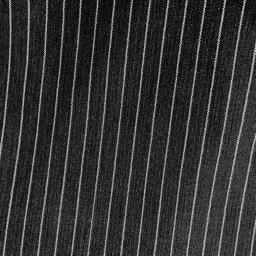 Linho Risca de Giz - Preto - 1,50m de Largura