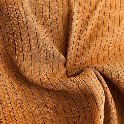 Linho Risca de Giz - Bege Terra - 1,50m de Largura