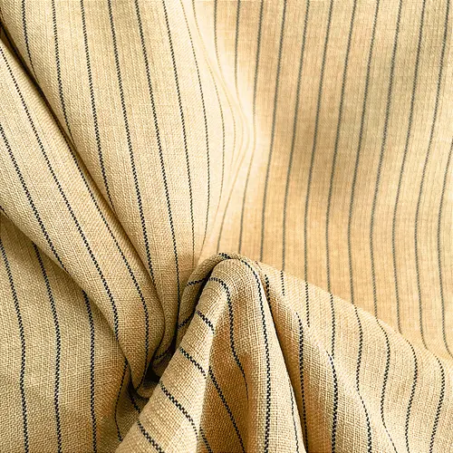 Linho Risca de Giz - Bege Médio - 1,50m de Largura