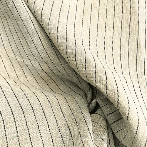 Linho Risca de Giz - Bege Claro - 1,50m de Largura