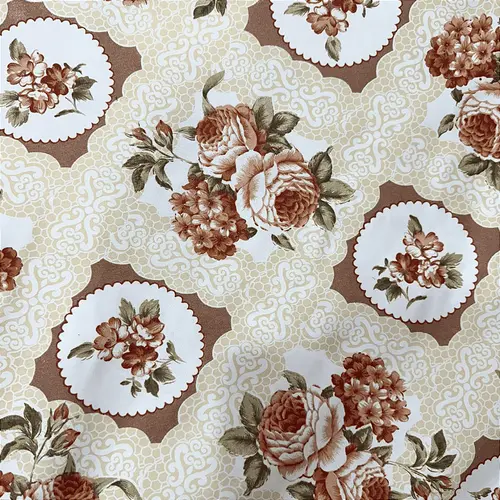 Percal 300 Fios Estampado Poliéster - Vitral Floral - 2,50m de Largura