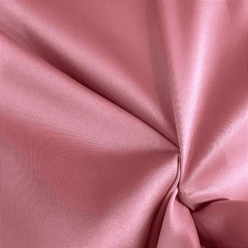 Tecido Prada Acetinado - Rosa Chá - 1,50m de Largura