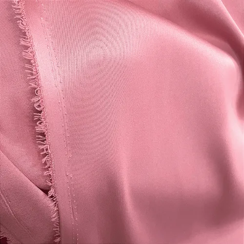 Tecido Prada Acetinado - Rosa Chá - 1,50m de Largura