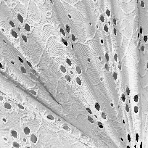 Malha Laise Ramagem - Branco - 1,60m de Largura