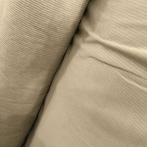 Tecido Veludo Cotelê com Elastano - Bege Claro - 1,50m de Largura | Estrutura, Conforto e Estilo Retrô-Chic