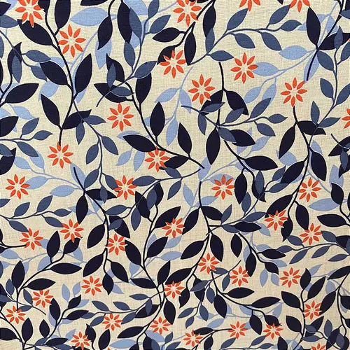 Viscolycra Estampada - Ramagem Azul