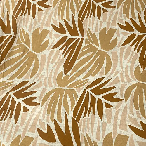 Viscolycra Estampada - Folhagem Bege